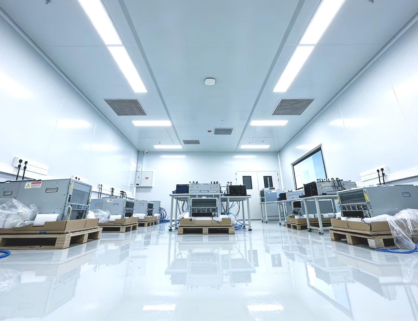 Clean-room GPU server testing zone